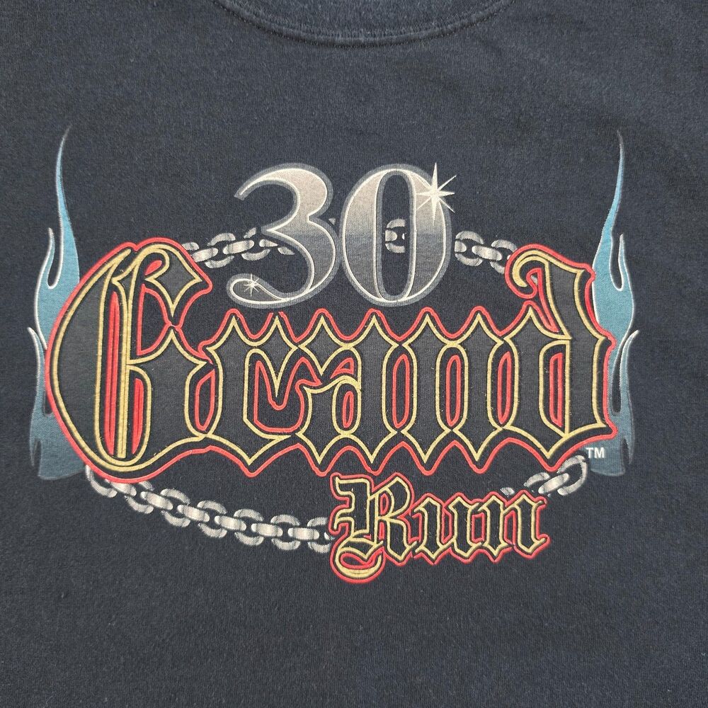 Vintage Grand Run Pigeon Forge Shirt Mens 2XL Black Graphic Tee Grunge Y2K 2000s - Picture 4 of 8
